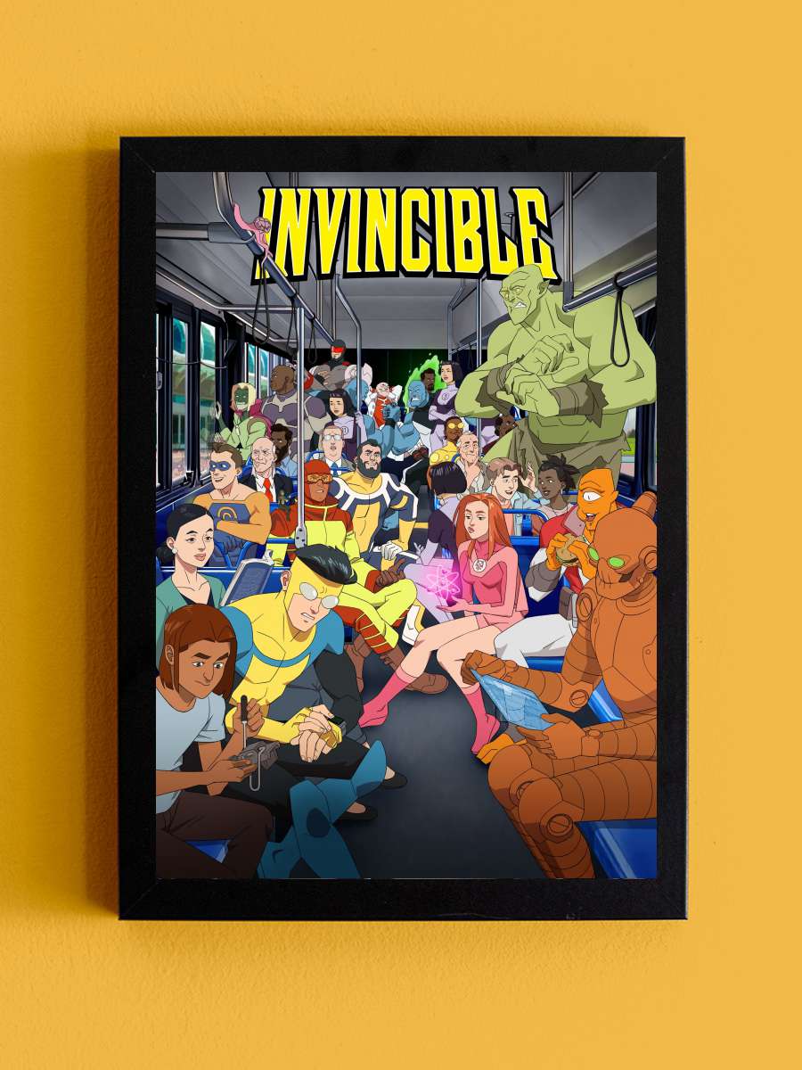 INVINCIBLE Dizi Tablo Siyah Çerçeveli Dizi Poster Duvar Tablo