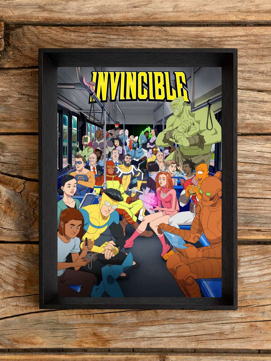 INVINCIBLE Dizi Tablo Siyah Çerçeveli Dizi Poster Duvar Tablo