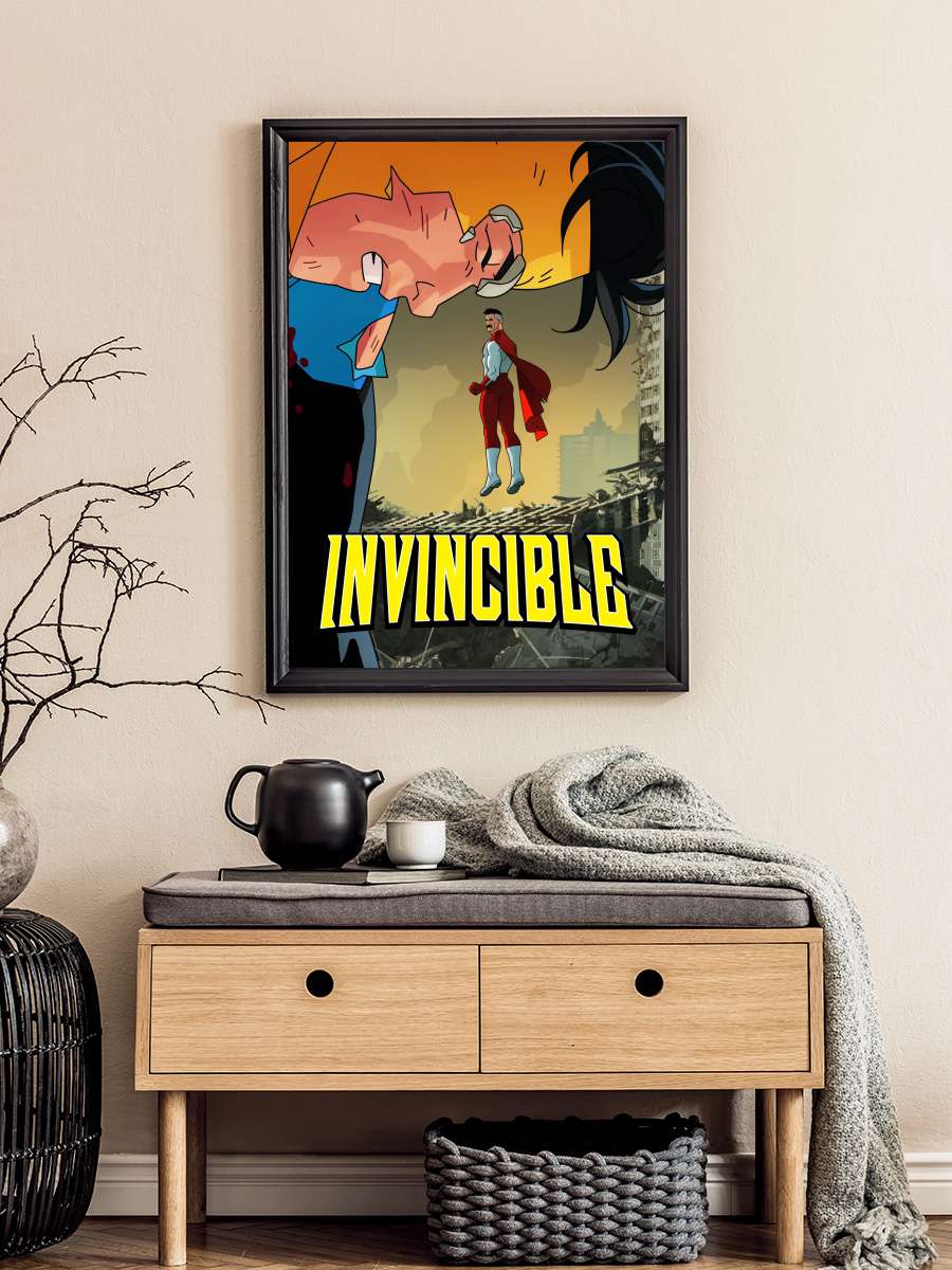 INVINCIBLE Dizi Tablo Siyah Çerçeveli Dizi Poster Duvar Tablo