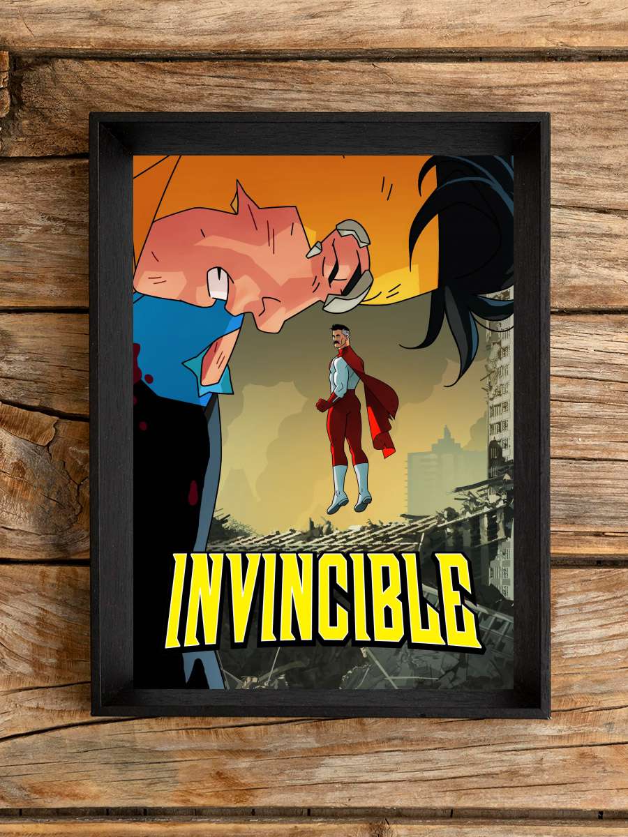 INVINCIBLE Dizi Tablo Siyah Çerçeveli Dizi Poster Duvar Tablo