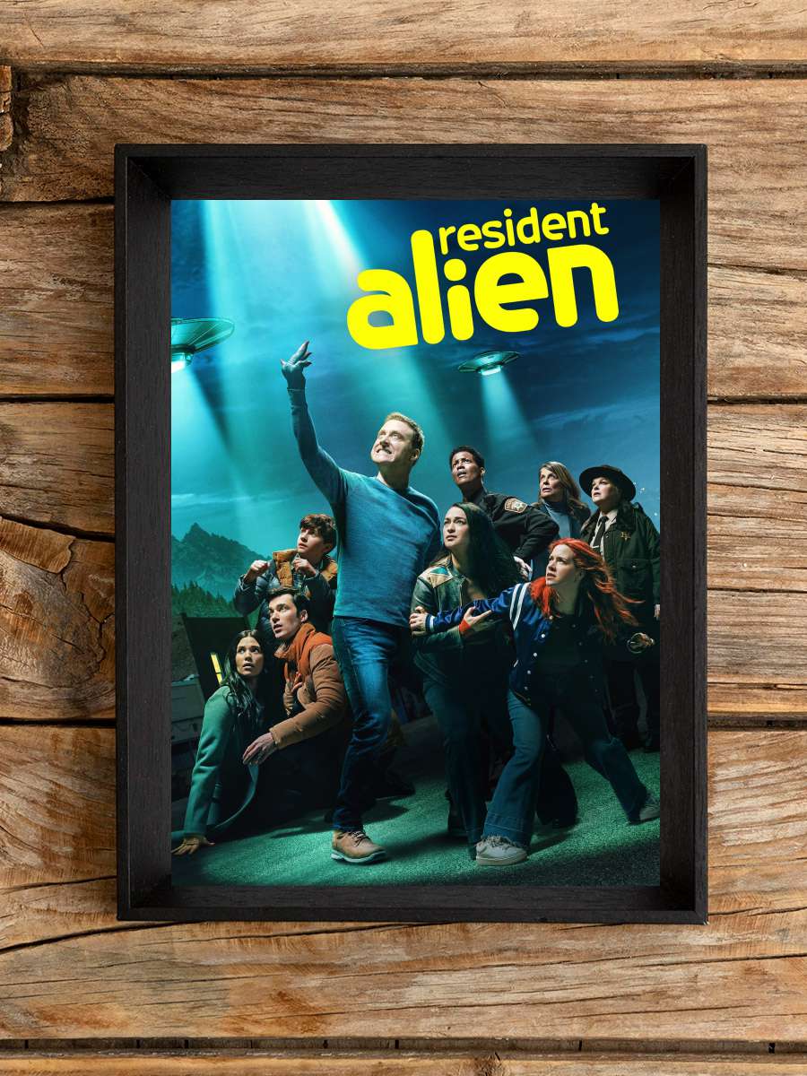 Resident Alien Dizi Tablo Siyah Çerçeveli Dizi Poster Duvar Tablo