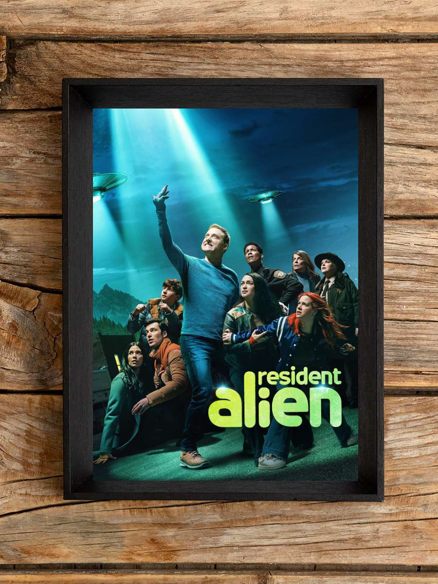 Resident Alien Dizi Tablo Siyah Çerçeveli Dizi Poster Duvar Tablo