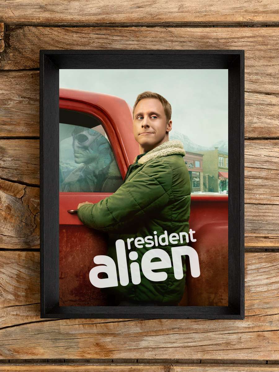 Resident Alien Dizi Tablo Siyah Çerçeveli Dizi Poster Duvar Tablo