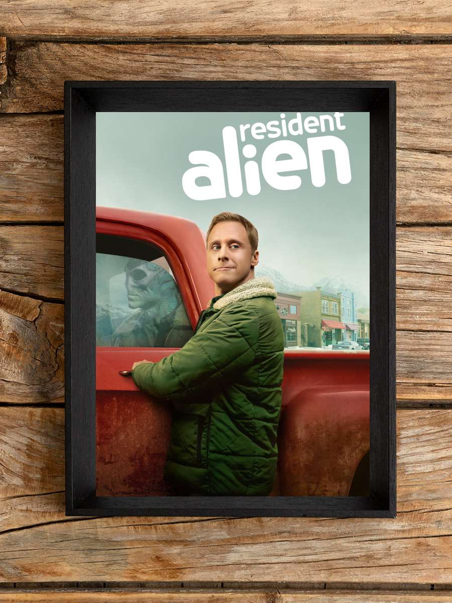 Resident Alien Dizi Tablo Siyah Çerçeveli Dizi Poster Duvar Tablo