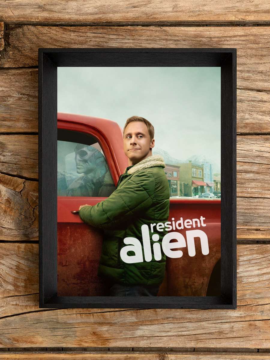 Resident Alien Dizi Tablo Siyah Çerçeveli Dizi Poster Duvar Tablo