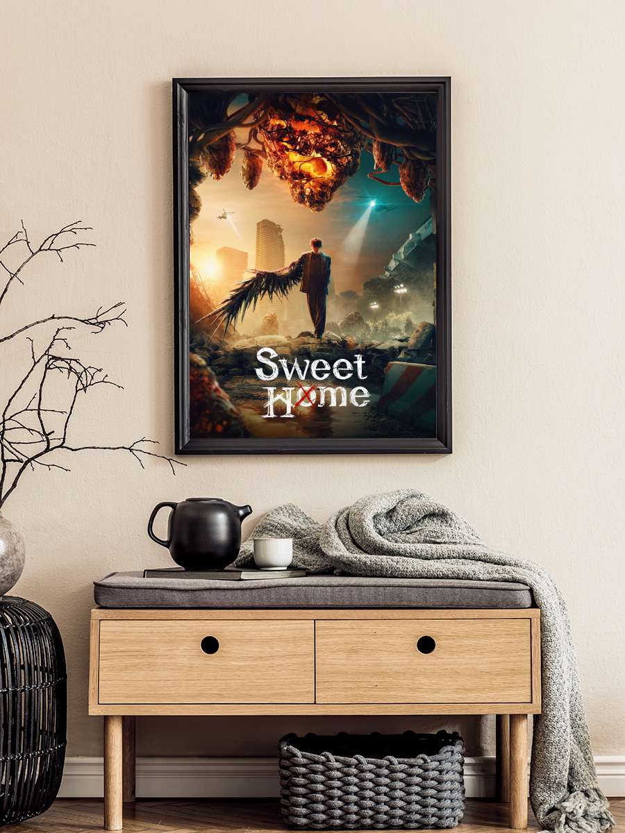 Sweet Home - 스위트홈 Dizi Tablo Siyah Çerçeveli Dizi Poster Duvar Tablo