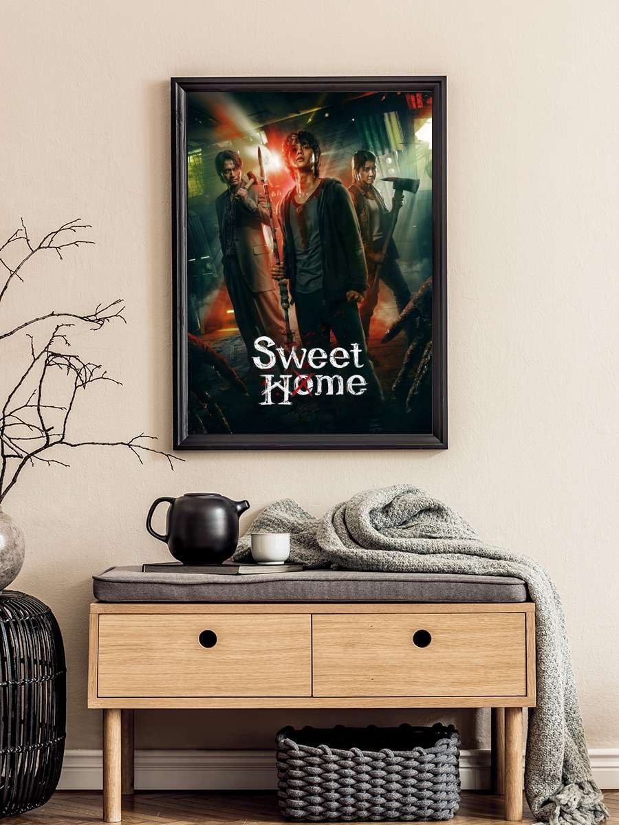 Sweet Home - 스위트홈 Dizi Tablo Siyah Çerçeveli Dizi Poster Duvar Tablo