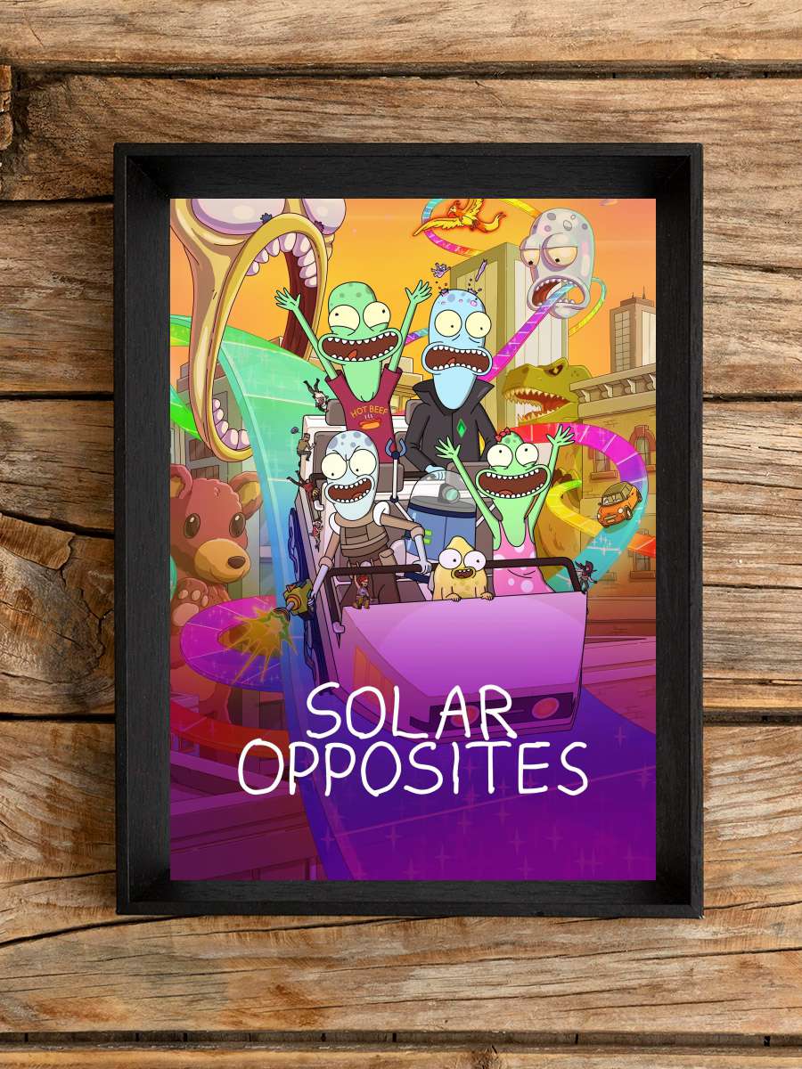 Solar Opposites Dizi Tablo Siyah Çerçeveli Dizi Poster Duvar Tablo