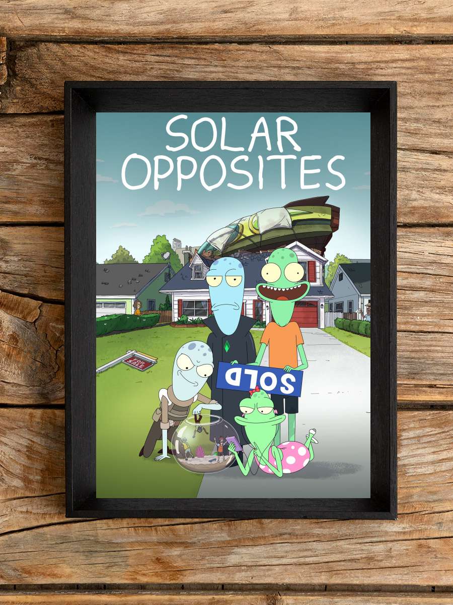 Solar Opposites Dizi Tablo Siyah Çerçeveli Dizi Poster Duvar Tablo