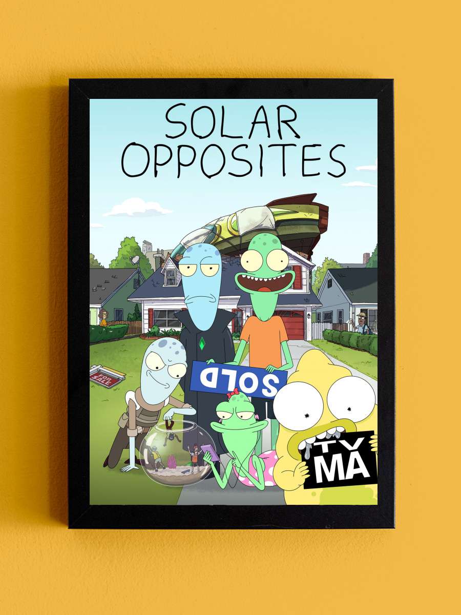 Solar Opposites Dizi Tablo Siyah Çerçeveli Dizi Poster Duvar Tablo