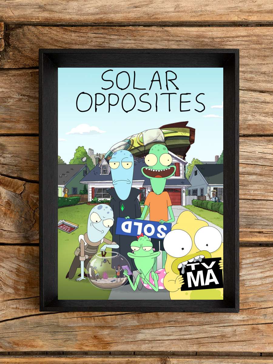 Solar Opposites Dizi Tablo Siyah Çerçeveli Dizi Poster Duvar Tablo