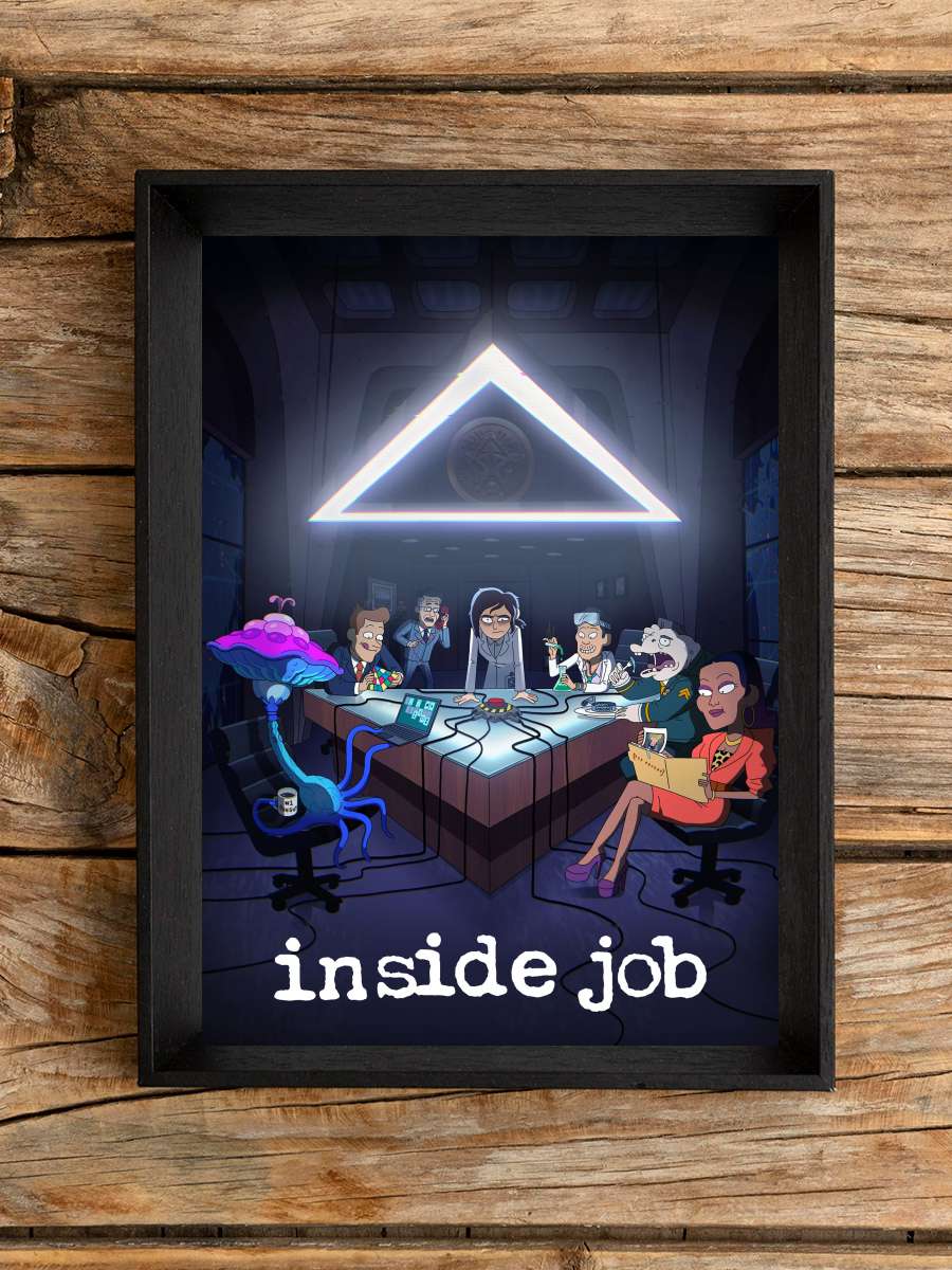 Inside Job Dizi Tablo Siyah Çerçeveli Dizi Poster Duvar Tablo