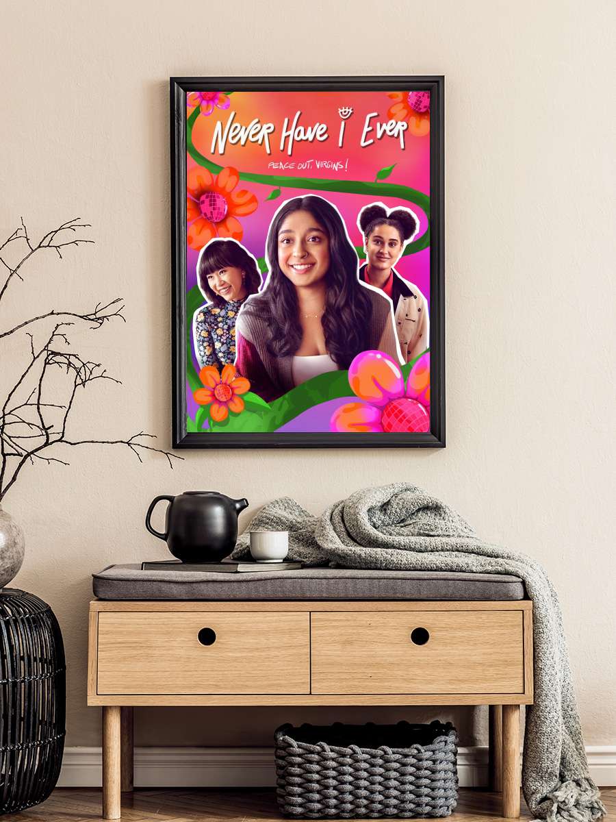 Never Have I Ever Dizi Tablo Siyah Çerçeveli Dizi Poster Duvar Tablo