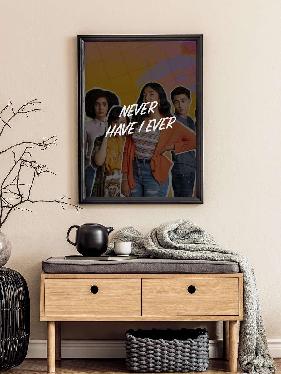 Never Have I Ever Dizi Tablo Siyah Çerçeveli Dizi Poster Duvar Tablo