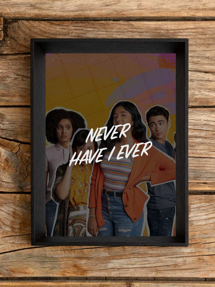 Never Have I Ever Dizi Tablo Siyah Çerçeveli Dizi Poster Duvar Tablo