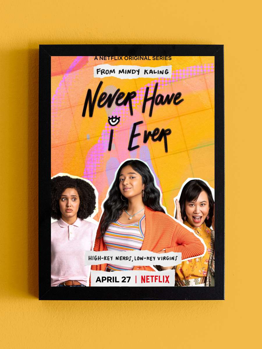 Never Have I Ever Dizi Tablo Siyah Çerçeveli Dizi Poster Duvar Tablo