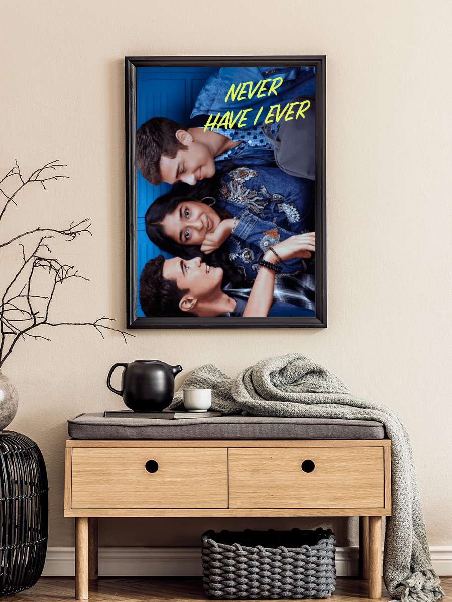 Never Have I Ever Dizi Tablo Siyah Çerçeveli Dizi Poster Duvar Tablo