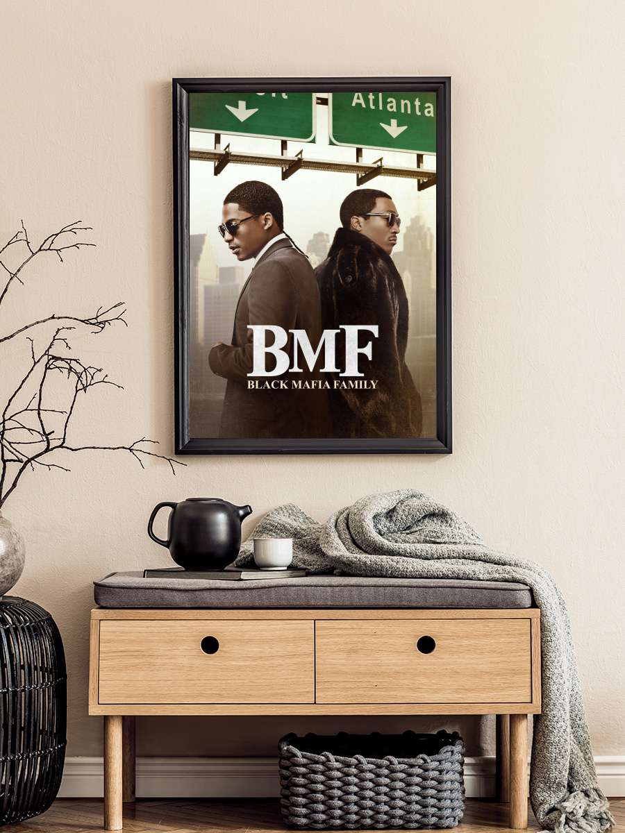 BMF Dizi Tablo Siyah Çerçeveli Dizi Poster Duvar Tablo