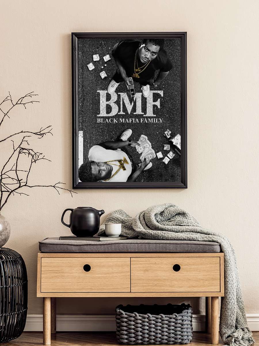 BMF Dizi Tablo Siyah Çerçeveli Dizi Poster Duvar Tablo