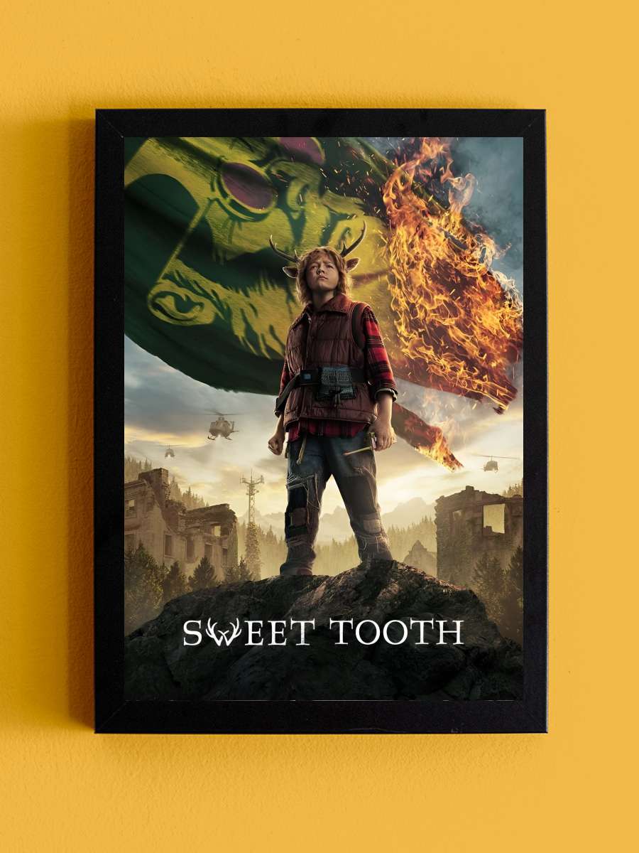 Sweet Tooth Dizi Tablo Siyah Çerçeveli Dizi Poster Duvar Tablo