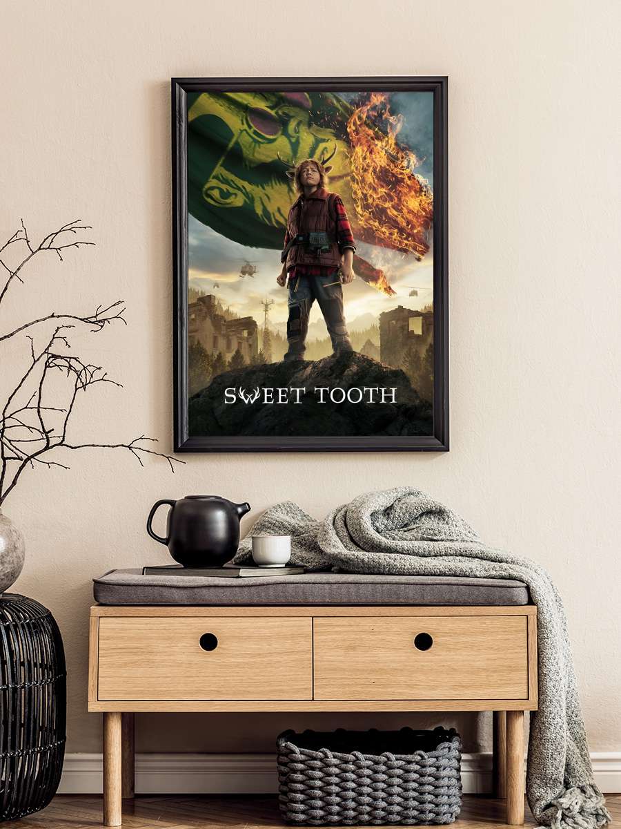 Sweet Tooth Dizi Tablo Siyah Çerçeveli Dizi Poster Duvar Tablo