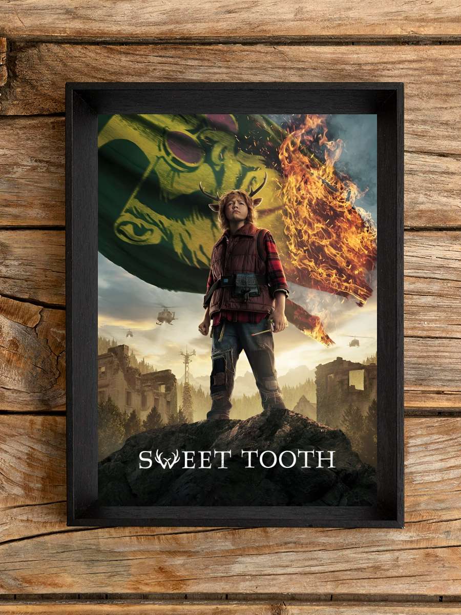 Sweet Tooth Dizi Tablo Siyah Çerçeveli Dizi Poster Duvar Tablo