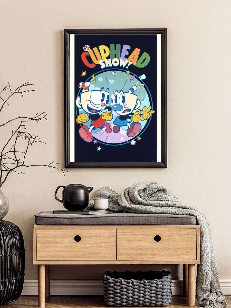 The Cuphead Show! Dizi Tablo Siyah Çerçeveli Dizi Poster Duvar Tablo