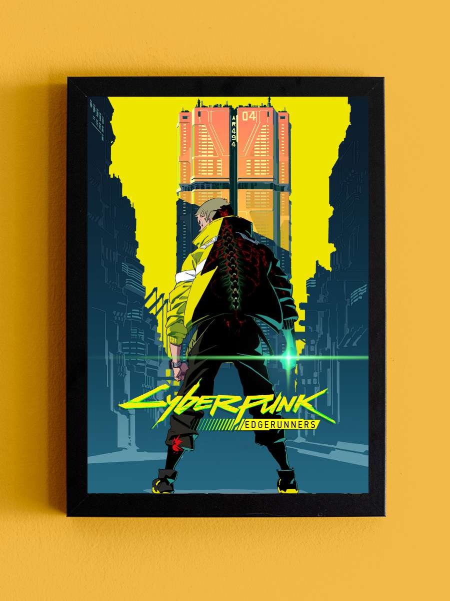 Cyberpunk: Edgerunners - サイバーパンク: エッジランナーズ Dizi Tablo Siyah Çerçeveli Dizi Poster Duvar Tablo