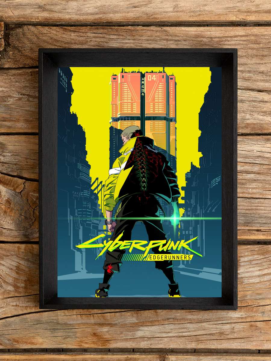 Cyberpunk: Edgerunners - サイバーパンク: エッジランナーズ Dizi Tablo Siyah Çerçeveli Dizi Poster Duvar Tablo