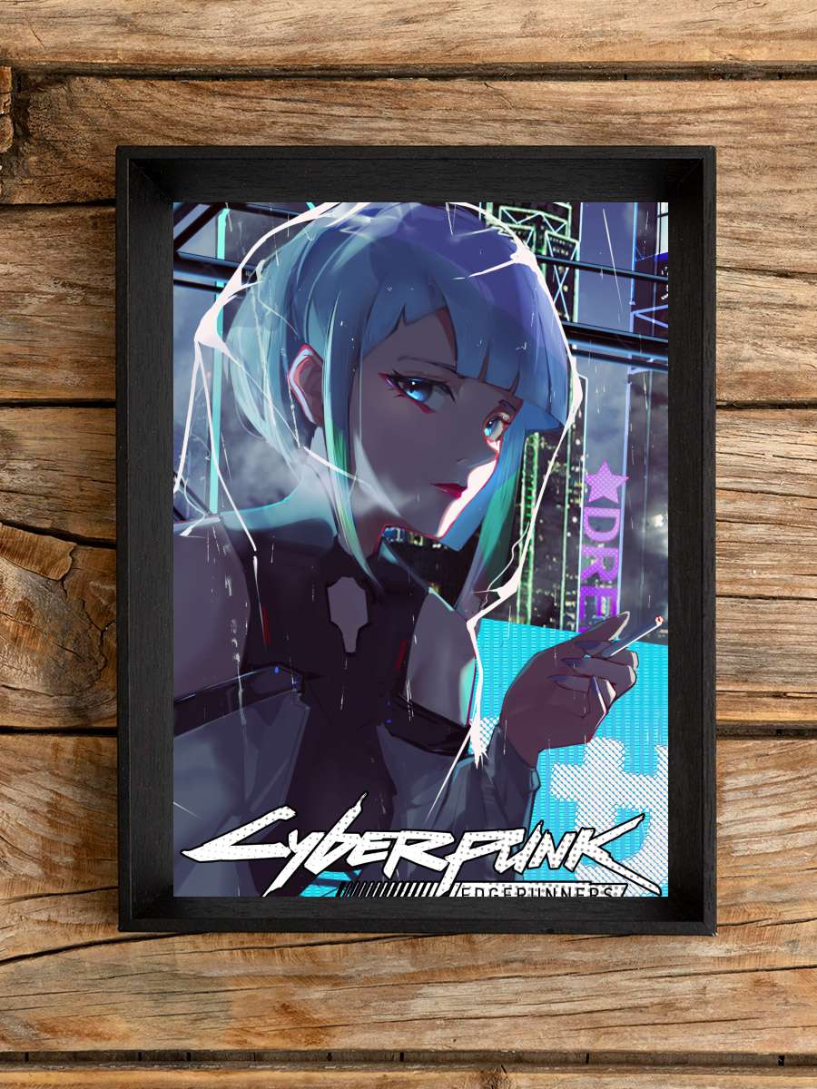 Cyberpunk: Edgerunners - サイバーパンク: エッジランナーズ Dizi Tablo Siyah Çerçeveli Dizi Poster Duvar Tablo