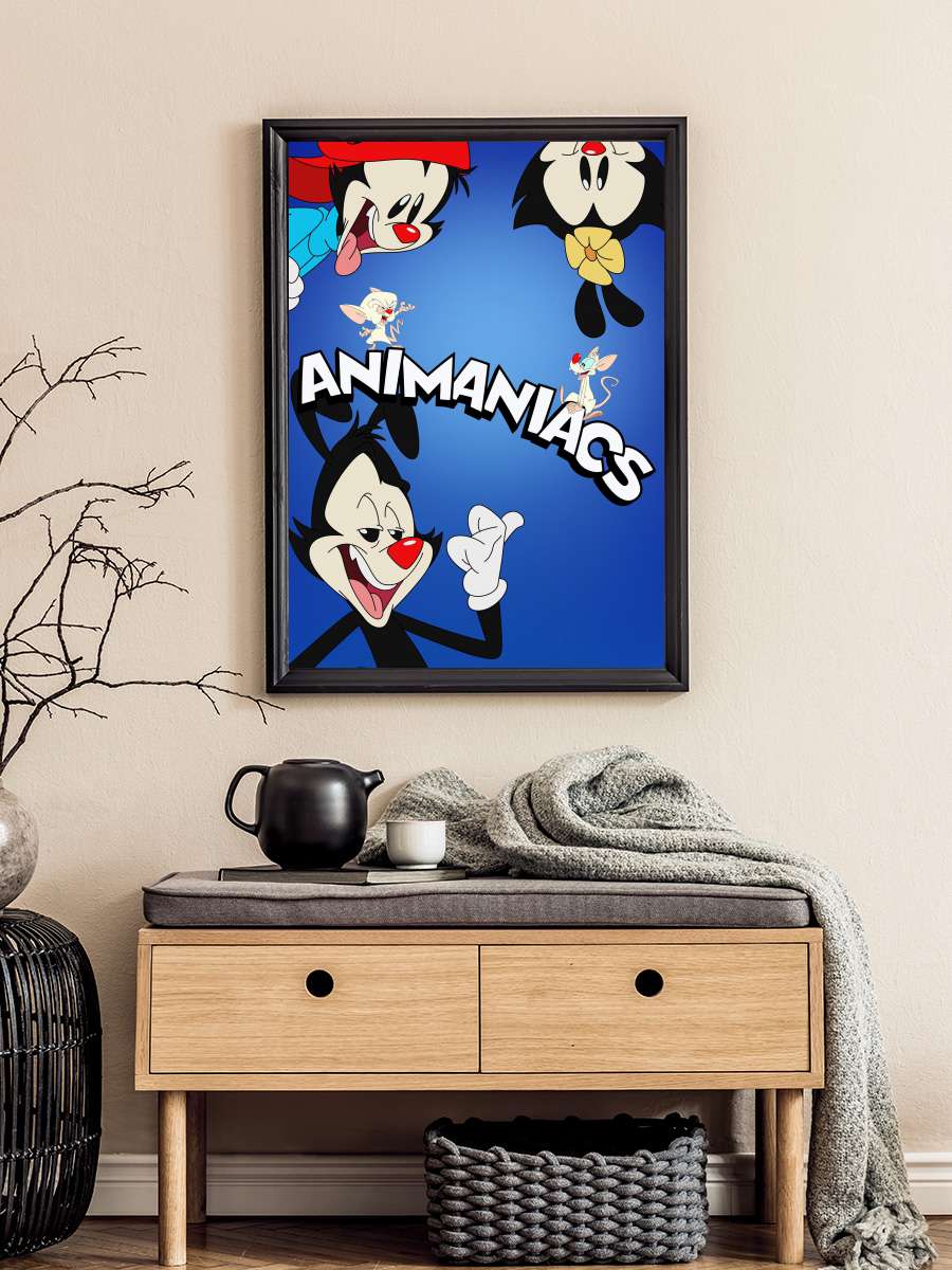 Animaniacs Dizi Tablo Siyah Çerçeveli Dizi Poster Duvar Tablo