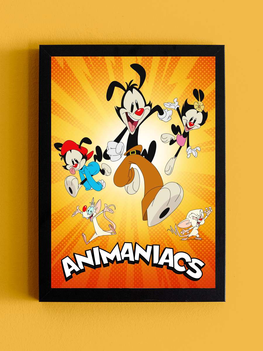 Animaniacs Dizi Tablo Siyah Çerçeveli Dizi Poster Duvar Tablo