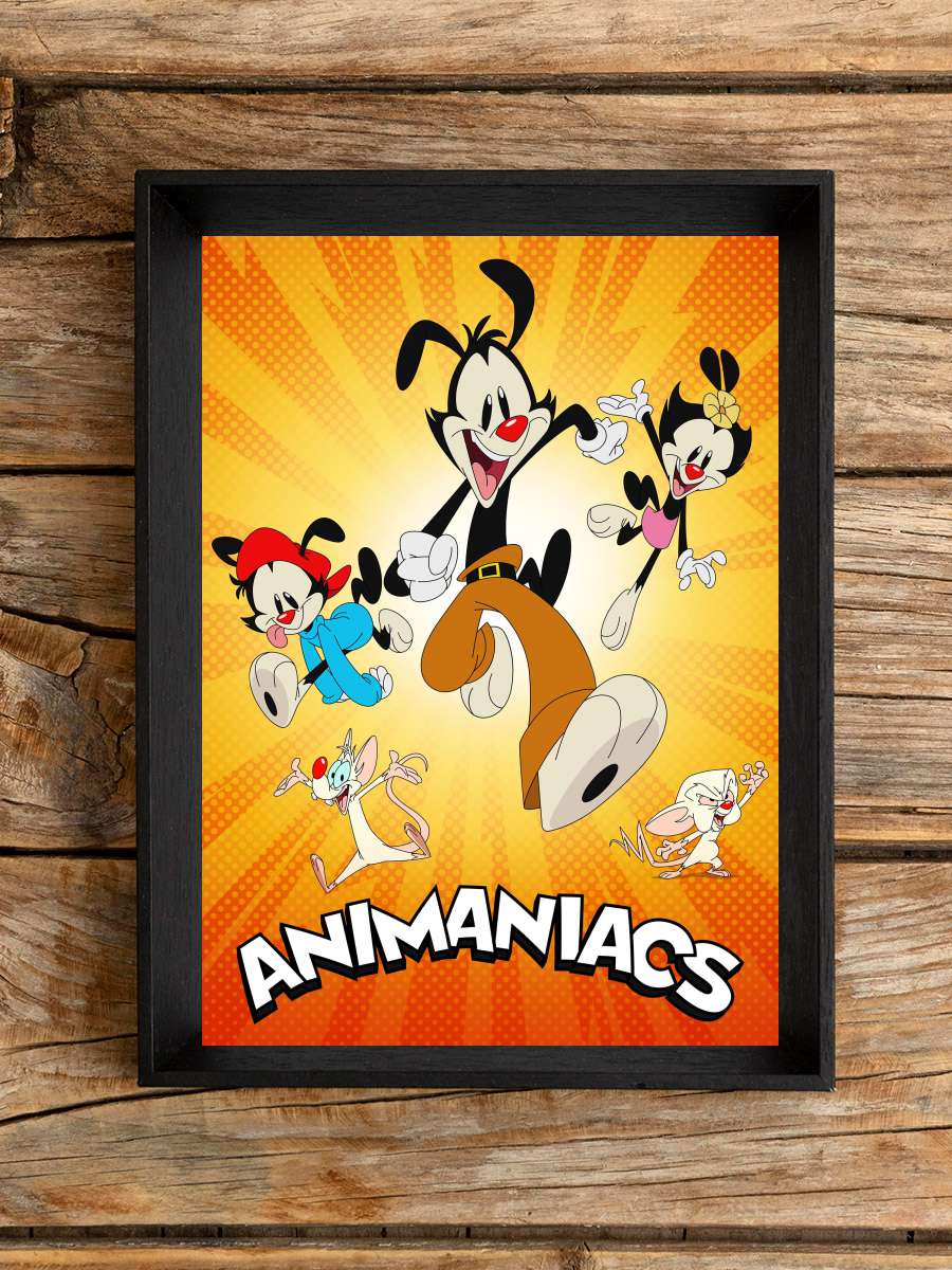 Animaniacs Dizi Tablo Siyah Çerçeveli Dizi Poster Duvar Tablo