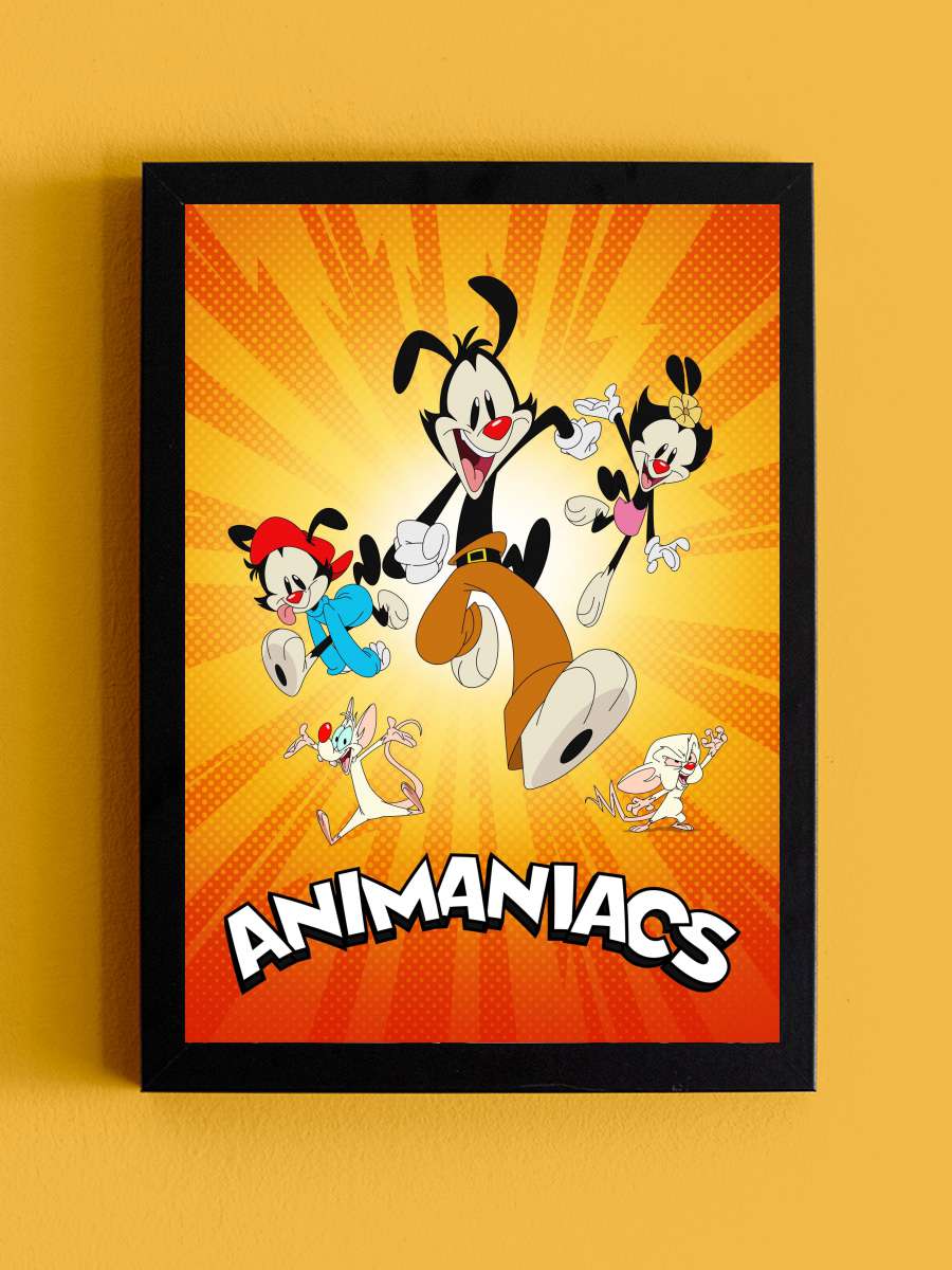 Animaniacs Dizi Tablo Siyah Çerçeveli Dizi Poster Duvar Tablo