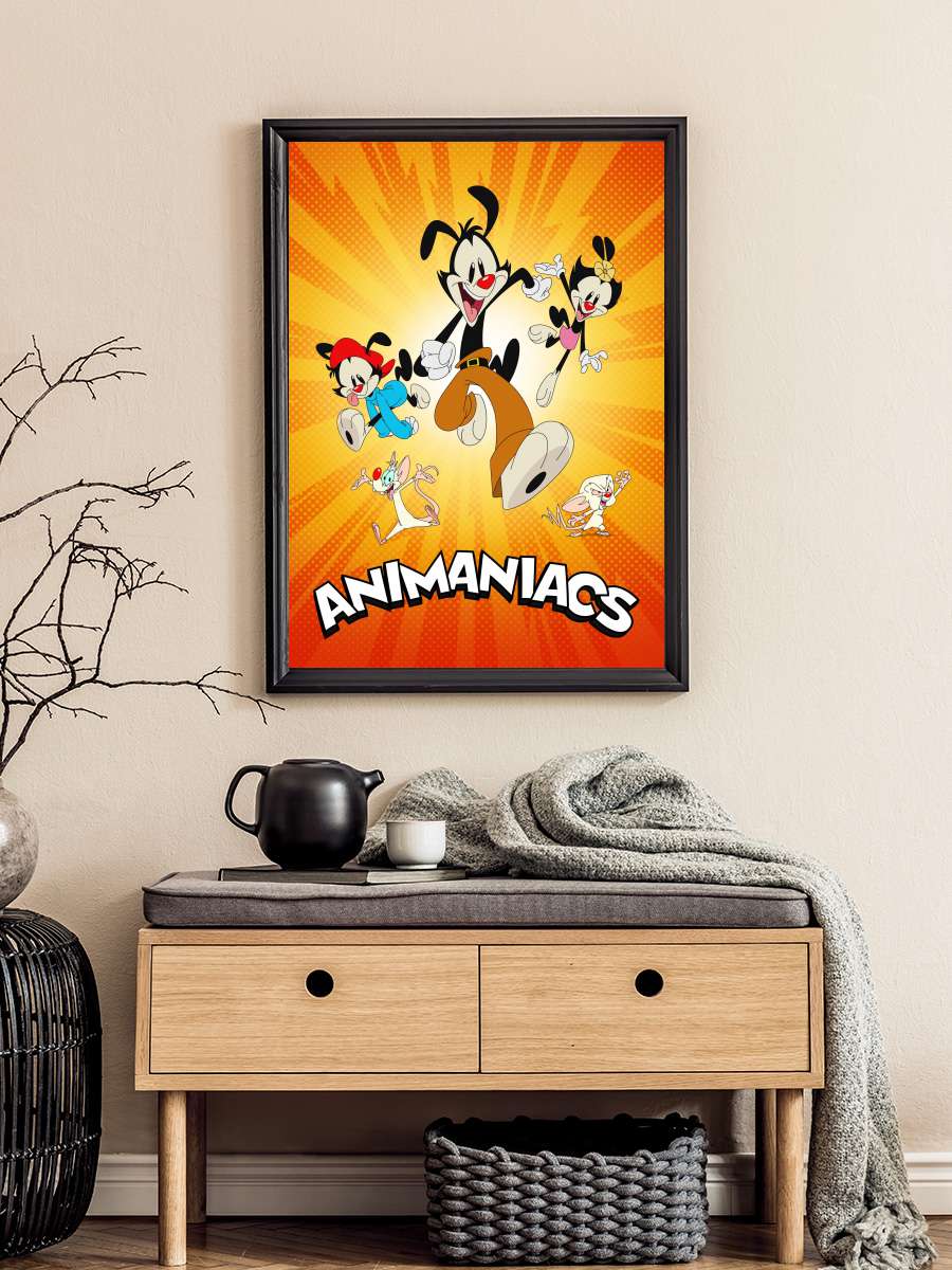 Animaniacs Dizi Tablo Siyah Çerçeveli Dizi Poster Duvar Tablo