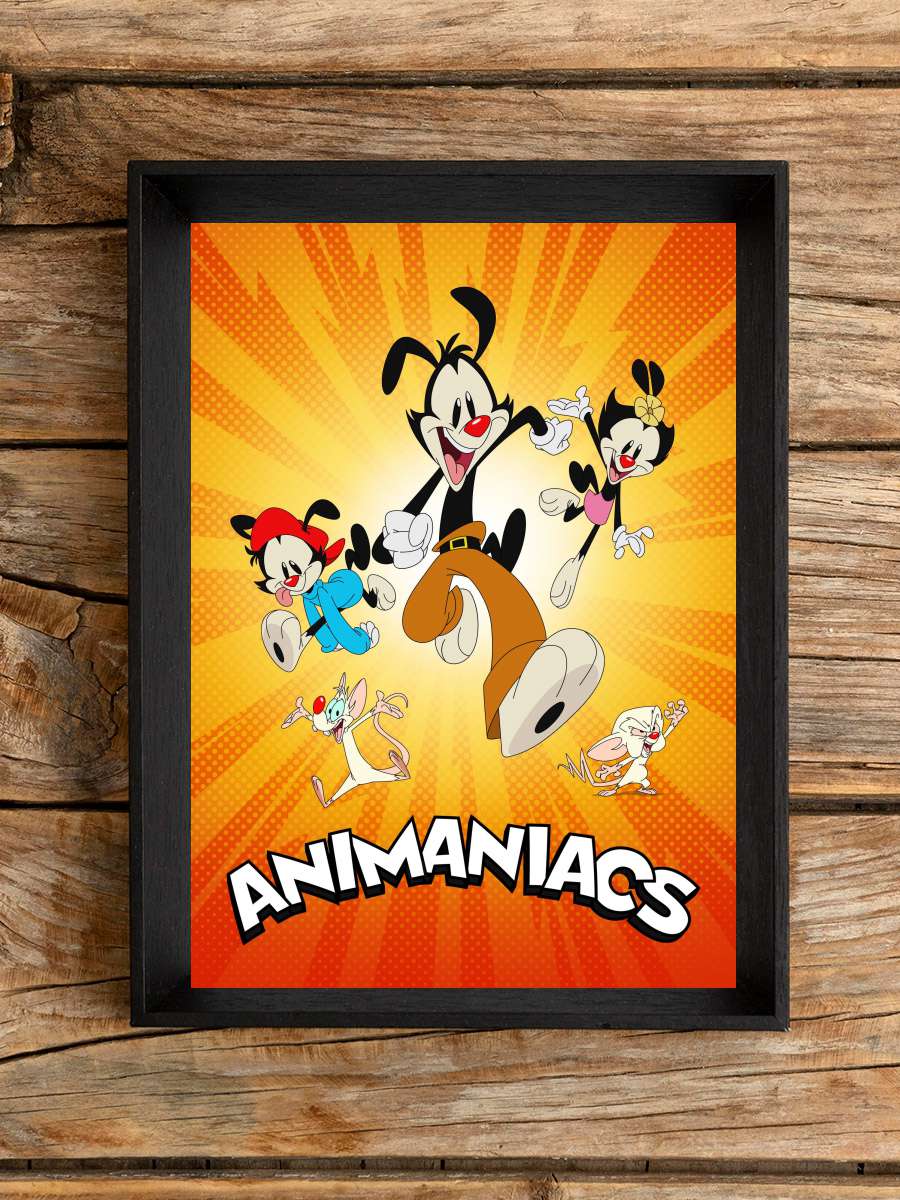 Animaniacs Dizi Tablo Siyah Çerçeveli Dizi Poster Duvar Tablo