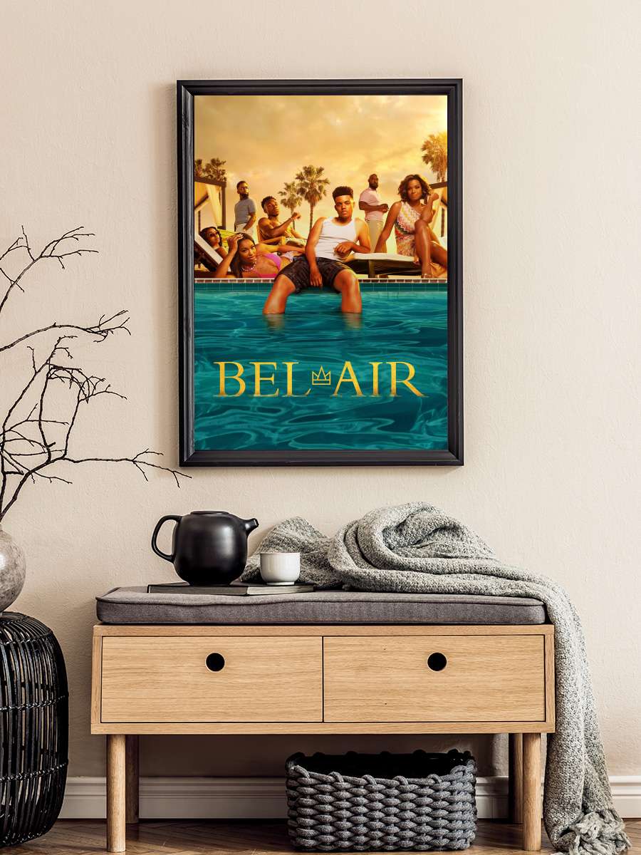 Bel-Air Dizi Tablo Siyah Çerçeveli Dizi Poster Duvar Tablo