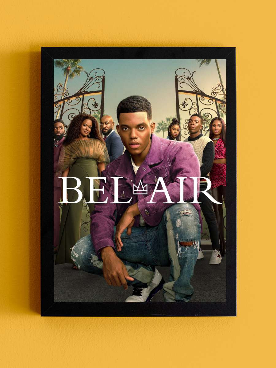 Bel-Air Dizi Tablo Siyah Çerçeveli Dizi Poster Duvar Tablo