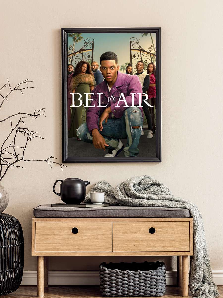 Bel-Air Dizi Tablo Siyah Çerçeveli Dizi Poster Duvar Tablo