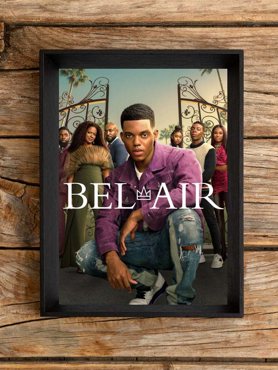 Bel-Air Dizi Tablo Siyah Çerçeveli Dizi Poster Duvar Tablo