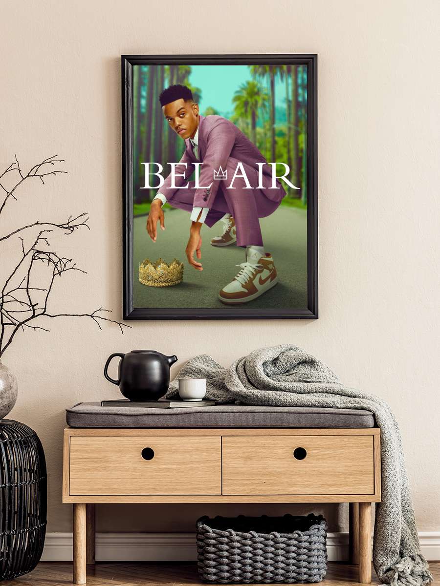 Bel-Air Dizi Tablo Siyah Çerçeveli Dizi Poster Duvar Tablo