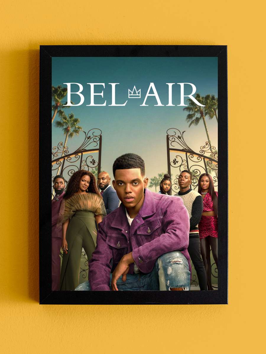 Bel-Air Dizi Tablo Siyah Çerçeveli Dizi Poster Duvar Tablo