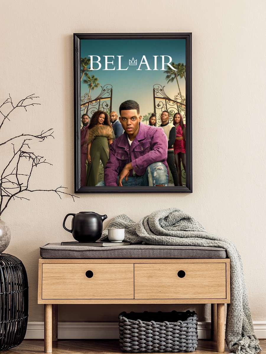 Bel-Air Dizi Tablo Siyah Çerçeveli Dizi Poster Duvar Tablo