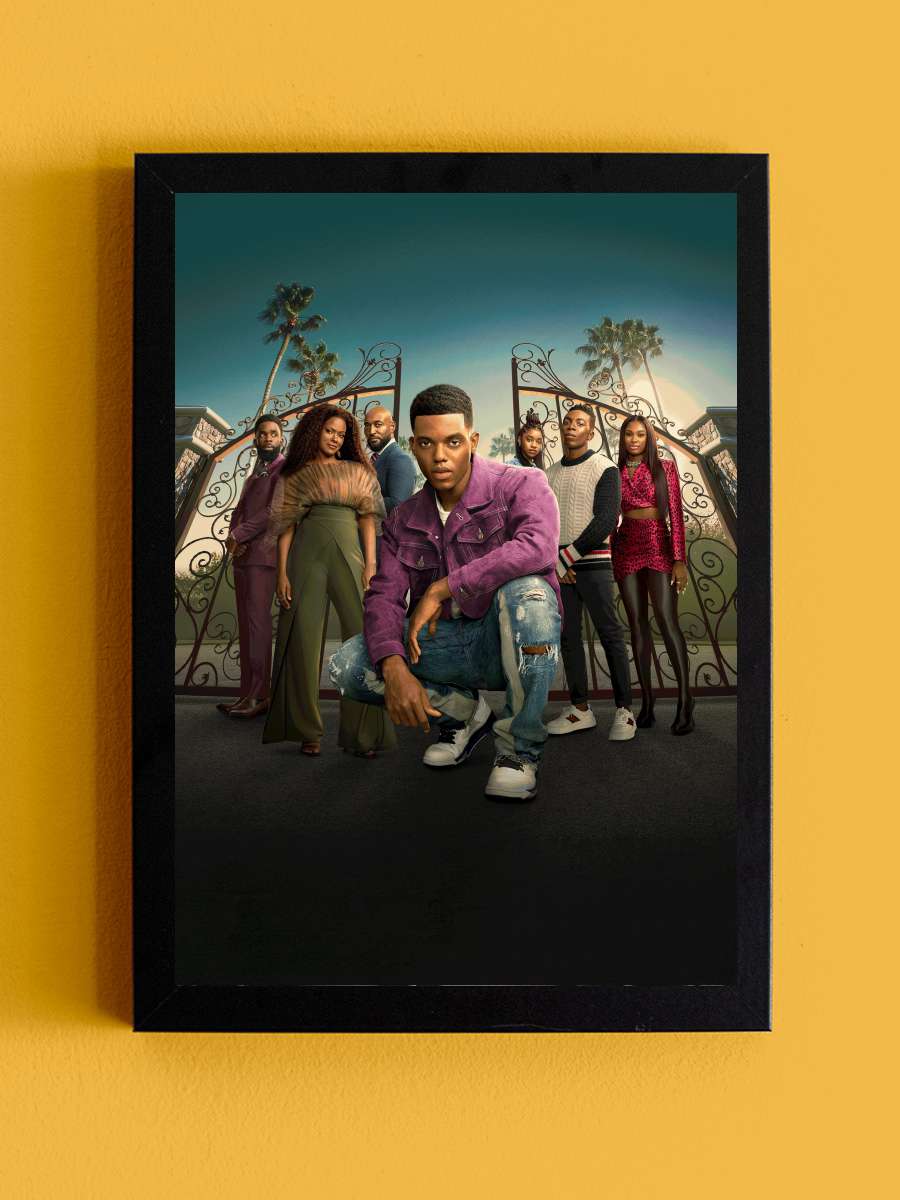 Bel-Air Dizi Tablo Siyah Çerçeveli Dizi Poster Duvar Tablo