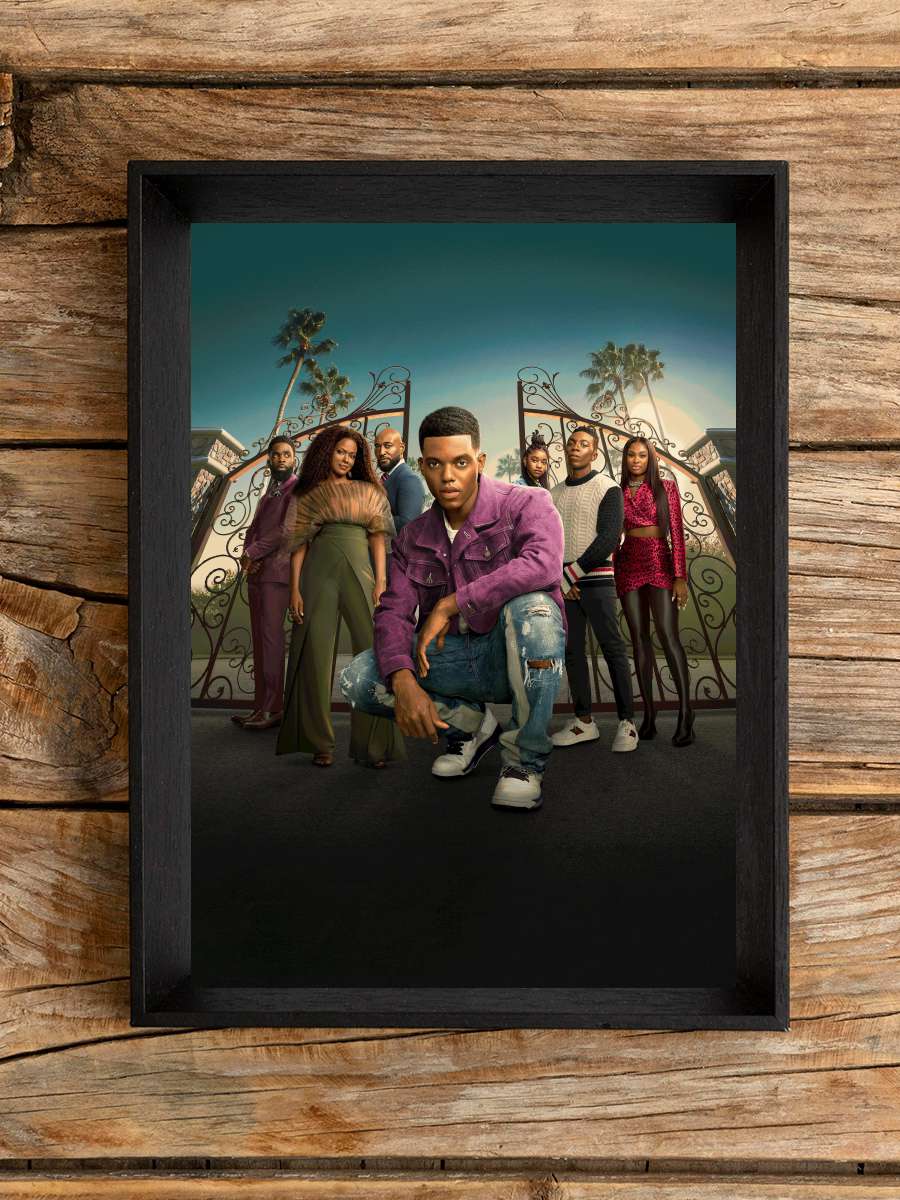 Bel-Air Dizi Tablo Siyah Çerçeveli Dizi Poster Duvar Tablo