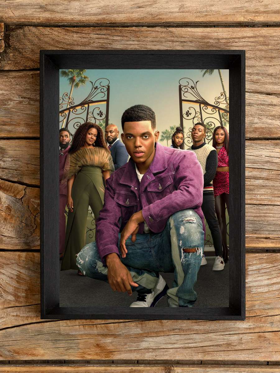 Bel-Air Dizi Tablo Siyah Çerçeveli Dizi Poster Duvar Tablo