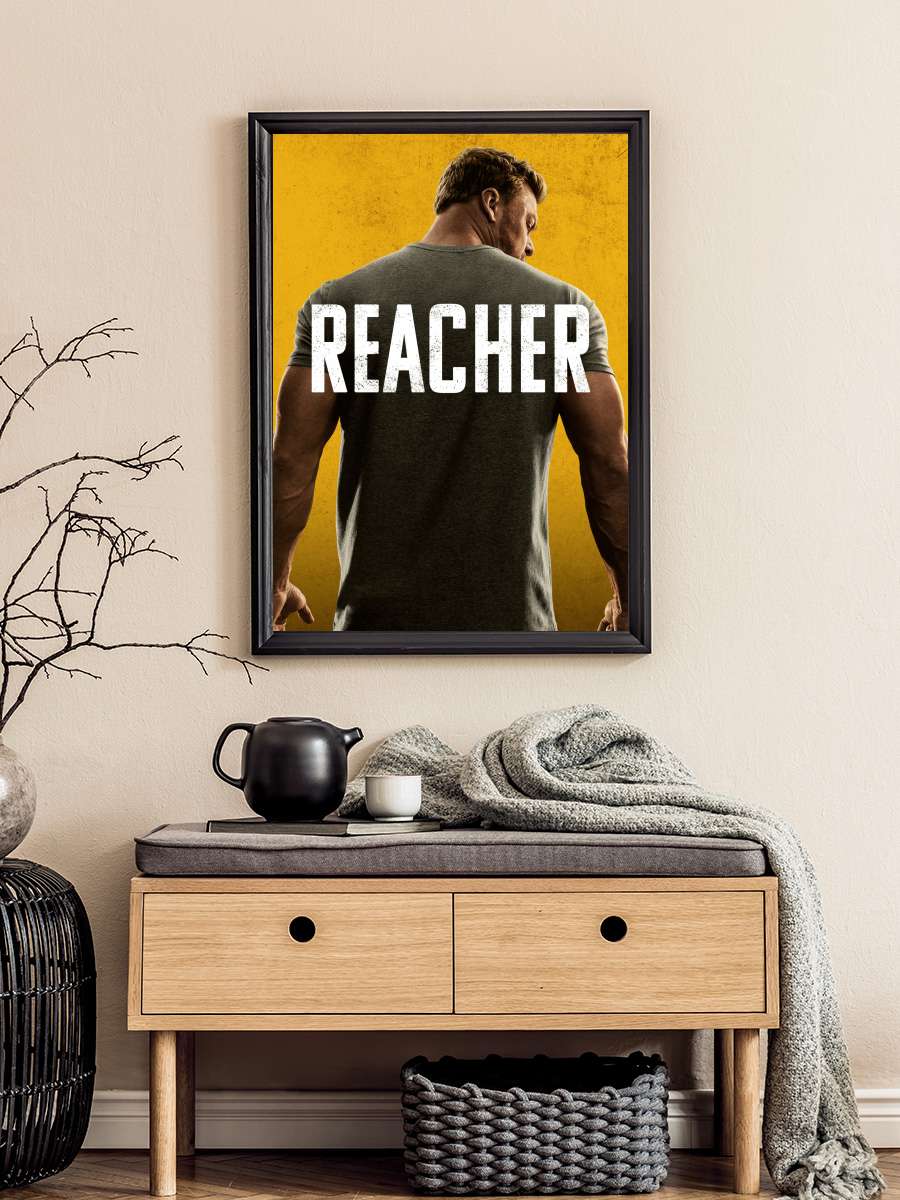 Reacher Dizi Tablo Siyah Çerçeveli Dizi Poster Duvar Tablo