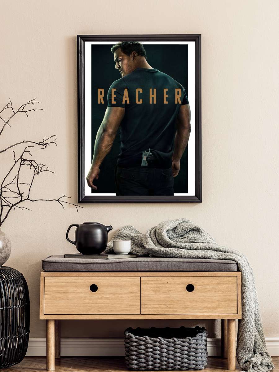 Reacher Dizi Tablo Siyah Çerçeveli Dizi Poster Duvar Tablo