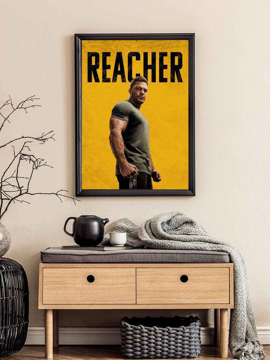 Reacher Dizi Tablo Siyah Çerçeveli Dizi Poster Duvar Tablo