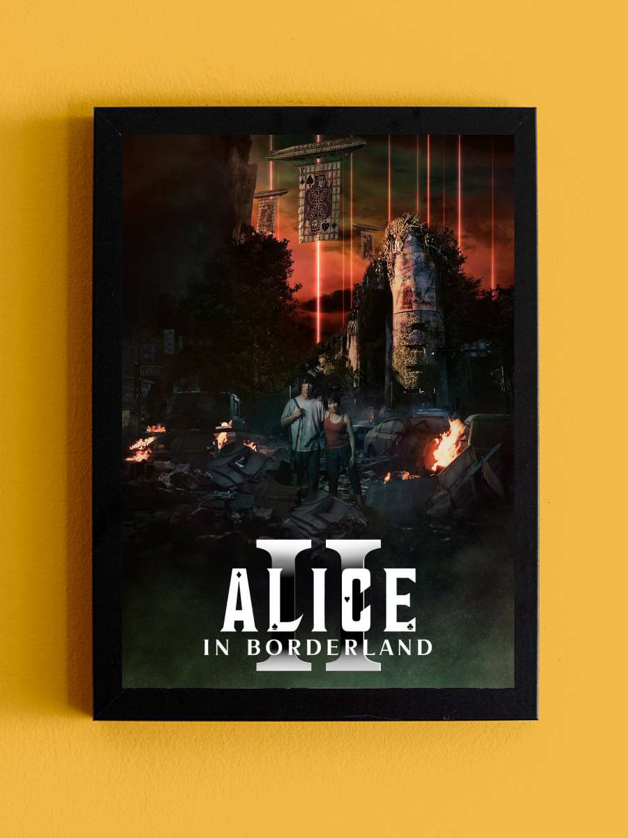 Alice in Borderland - 今際の国のアリス Dizi Tablo Siyah Çerçeveli Dizi Poster Duvar Tablo